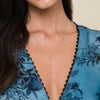 14K Yellow Gold Layered Pavé Diamond Bar and Spike Pendant Necklace - NK6009Y45JJ-Gabriel & Co.-Renee Taylor Gallery
