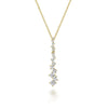 14K Yellow Gold Linear Cubic Zirconia Cluster Pendant Necklace - NK4970Y44JJ-Gabriel & Co.-Renee Taylor Gallery