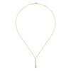 14K Yellow Gold Linear Cubic Zirconia Cluster Pendant Necklace - NK4970Y44JJ-Gabriel & Co.-Renee Taylor Gallery