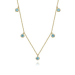 14K Yellow Gold London Blue Topaz Station Necklace - NK7489Y4JBT-Gabriel & Co.-Renee Taylor Gallery