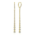 14K Yellow Gold Long Graduating Diamond Bar Earrings - EG13831Y45JJ-Gabriel & Co.-Renee Taylor Gallery