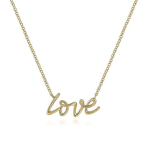 14K Yellow Gold Love Necklace - NK6479Y4JJJ-Gabriel & Co.-Renee Taylor Gallery