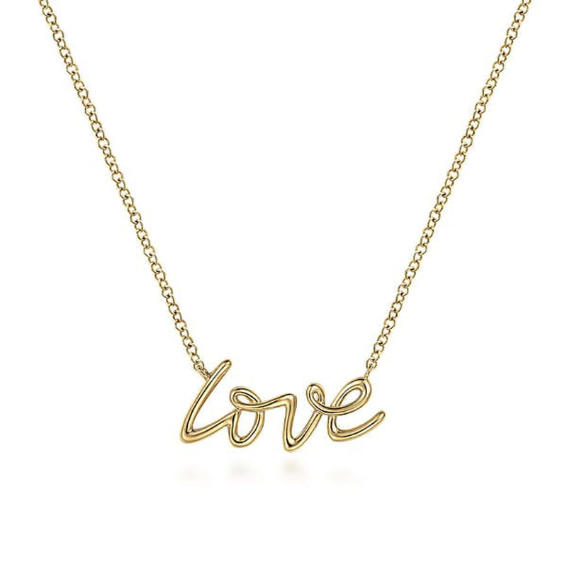 14K Yellow Gold Love Necklace - NK6479Y4JJJ-Gabriel & Co.-Renee Taylor Gallery
