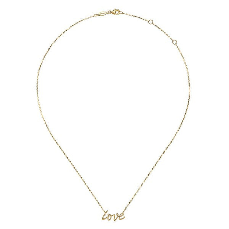 14K Yellow Gold Love Necklace - NK6479Y4JJJ-Gabriel & Co.-Renee Taylor Gallery