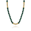 14K Yellow Gold Malachite Beads Necklace - NK7525Y4JMA