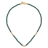 14K Yellow Gold Malachite Beads Necklace - NK7525Y4JMA