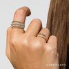 14K Yellow Gold Multi Row Bujukan Beads and Diamond Stackable Ring - LR51667M45JJ-Gabriel & Co.-Renee Taylor Gallery