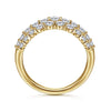 14K Yellow Gold Multi Row Diamond Ring - LR52011Y45JJ-Gabriel & Co.-Renee Taylor Gallery
