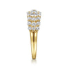 14K Yellow Gold Multi Row Diamond Ring - LR52011Y45JJ-Gabriel & Co.-Renee Taylor Gallery