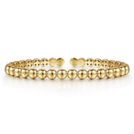 14K Yellow Gold Open Bujukan Cuff Bracelet - BG4388-62Y4JJJ-Gabriel & Co.-Renee Taylor Gallery