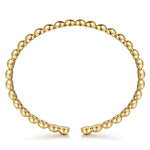 14K Yellow Gold Open Bujukan Cuff Bracelet - BG4388-62Y4JJJ-Gabriel & Co.-Renee Taylor Gallery