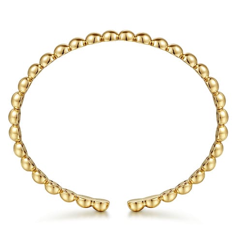 14K Yellow Gold Open Bujukan Cuff Bracelet - BG4388-62Y4JJJ-Gabriel & Co.-Renee Taylor Gallery
