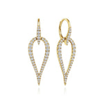 14K Yellow Gold Open Diamond Teardrop Leverback Earrings - EG13833Y45JJ-Gabriel & Co.-Renee Taylor Gallery