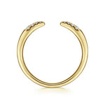14K Yellow Gold Open Diamond Tipped Stackable Ring - LR51177Y45JJ-Gabriel & Co.-Renee Taylor Gallery
