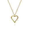 14K Yellow Gold Open Heart Pendant Necklace - NK6526Y4JJJ-Gabriel & Co.-Renee Taylor Gallery