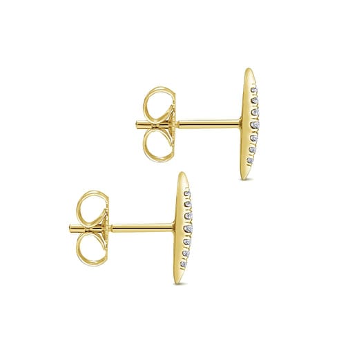 14K Yellow Gold Pavé Diamond Spiked Stud Earrings - EG13083Y45JJ-Gabriel & Co.-Renee Taylor Gallery