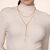 14K Yellow Gold Pearl Wrap Around And Tie Necklace - NK7527-42Y4JPL-Gabriel & Co.-Renee Taylor Gallery
