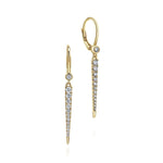 14K Yellow Gold Peek A Boo Spike Diamond Earrings - EG12457Y45JJ-Gabriel & Co.-Renee Taylor Gallery
