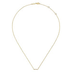 14K Yellow Gold Petite Pavé Diamond Bar Necklace - NK5422Y45JJ-Gabriel & Co.-Renee Taylor Gallery