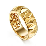 14K Yellow Gold Pyramid Bold Stackable Ring - LR52914Y4JJJ-Gabriel & Co.-Renee Taylor Gallery