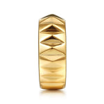14K Yellow Gold Pyramid Bold Stackable Ring - LR52914Y4JJJ-Gabriel & Co.-Renee Taylor Gallery