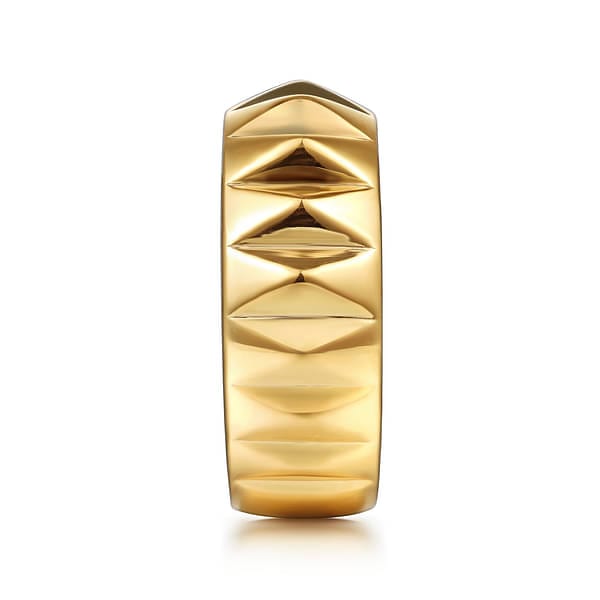 14K Yellow Gold Pyramid Bold Stackable Ring - LR52914Y4JJJ-Gabriel & Co.-Renee Taylor Gallery