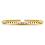 14K Yellow Gold Pyramid Open Bangle - BG4372-65Y4JJJ-Gabriel & Co.-Renee Taylor Gallery