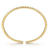 14K Yellow Gold Pyramid Open Bangle - BG4372-65Y4JJJ-Gabriel & Co.-Renee Taylor Gallery