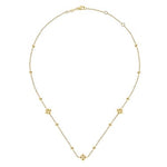 14K Yellow Gold Pyramid Quatrefoil Station Necklace - NK6459Y4JJJ-Gabriel & Co.-Renee Taylor Gallery