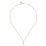 14K Yellow Gold Rainbow Color Stone Bar Necklace - NK7427Y4JMC-Gabriel & Co.-Renee Taylor Gallery