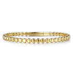 14K Yellow Gold Round Disk Pattern Cuff Bracelet - BG4367-65Y4JJJ-Gabriel & Co.-Renee Taylor Gallery