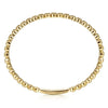 14K Yellow Gold Round Disk Pattern Cuff Bracelet - BG4367-65Y4JJJ-Gabriel & Co.-Renee Taylor Gallery