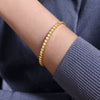 14K Yellow Gold Round Disk Pattern Cuff Bracelet - BG4367-65Y4JJJ-Gabriel & Co.-Renee Taylor Gallery