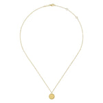 14K Yellow Gold Round Pendant Necklace – NK6462Y4JJJ-Gabriel & Co.-Renee Taylor Gallery