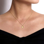 14K Yellow Gold Round Pendant Necklace – NK6462Y4JJJ-Gabriel & Co.-Renee Taylor Gallery
