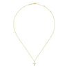 14K Yellow Gold Sculpted Diamond Cross Pendant Necklace - NK5728Y45JJ-Gabriel & Co.-Renee Taylor Gallery