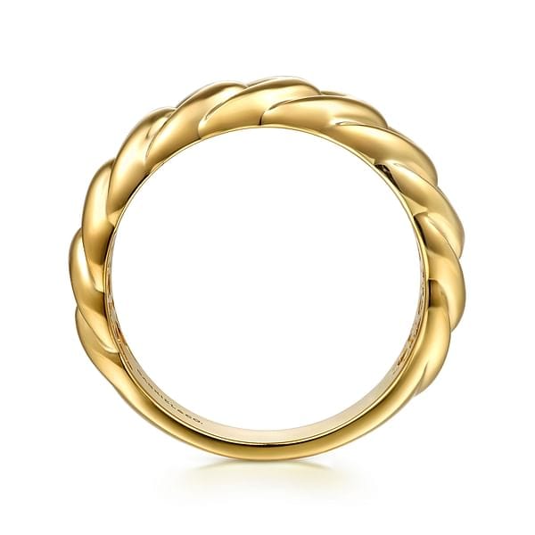 14K Yellow Gold Shrimp Bold Stackable - LR52910Y4JJJ-Gabriel & Co.-Renee Taylor Gallery