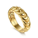 14K Yellow Gold Shrimp Bold Stackable - LR52910Y4JJJ-Gabriel & Co.-Renee Taylor Gallery
