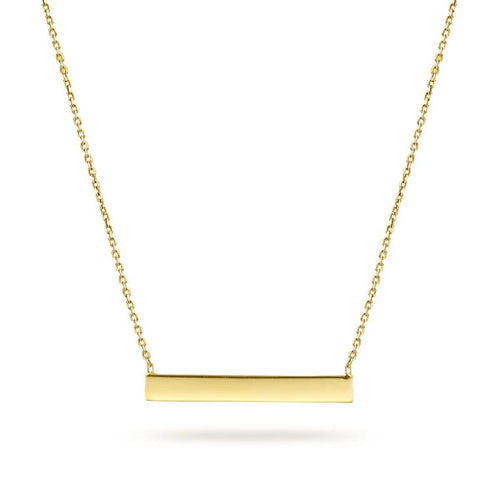 14K Yellow Gold Smooth Bar ID Necklace - NK6600Y4JJJ-Gabriel & Co.-Renee Taylor Gallery
