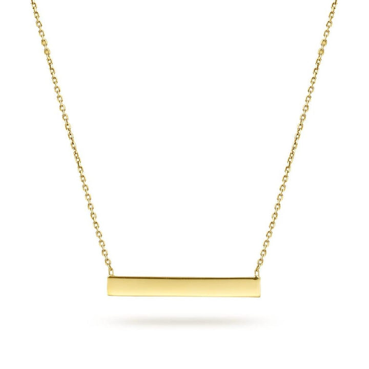 14K Yellow Gold Smooth Bar ID Necklace - NK6600Y4JJJ-Gabriel & Co.-Renee Taylor Gallery