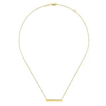 14K Yellow Gold Smooth Bar ID Necklace - NK6600Y4JJJ-Gabriel & Co.-Renee Taylor Gallery