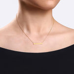 14K Yellow Gold Smooth Bar ID Necklace - NK6600Y4JJJ-Gabriel & Co.-Renee Taylor Gallery