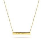 14K Yellow Gold Smooth Bar ID Necklace - NK6600Y4JJJ-Gabriel & Co.-Renee Taylor Gallery