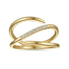 14K Yellow Gold Split Shank Pavé Diamond Wrap Ring - LR51267Y45JJ-Gabriel & Co.-Renee Taylor Gallery