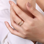 14K Yellow Gold Split Shank Pavé Diamond Wrap Ring - LR51267Y45JJ-Gabriel & Co.-Renee Taylor Gallery