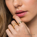 14K Yellow Gold Split Shank Pavé Diamond Wrap Ring - LR51267Y45JJ-Gabriel & Co.-Renee Taylor Gallery
