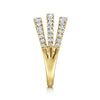 14K Yellow Gold Three Row Diamond Ring - LR52002Y45JJ-Gabriel & Co.-Renee Taylor Gallery