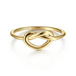 14K Yellow Gold Twisted Heart Pretzel Ring - LR51803Y4JJJ-Gabriel & Co.-Renee Taylor Gallery