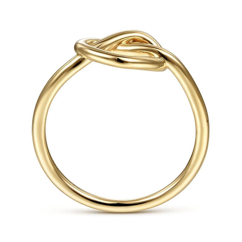 14K Yellow Gold Twisted Heart Pretzel Ring - LR51803Y4JJJ-Gabriel & Co.-Renee Taylor Gallery