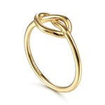 14K Yellow Gold Twisted Heart Pretzel Ring - LR51803Y4JJJ-Gabriel & Co.-Renee Taylor Gallery